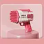 Пістолет для мильних бульбашок Bubble Gun 698-20 з насадками на 32/45 отворів 50ml Pink - мініатюра 5