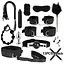 Комплексный BDSM набор 13 элементов удовольствия Черный K0612-1 - миниатюра 1