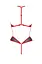 Сітчасте боді з мереживом на грудях Passion Satara Body XXL/XXXL red - мініатюра 4