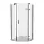 Душевая кабина Eger Stefani 100x100 на низком поддоне 599-535-100, прозрачный, хром - миниатюра 1