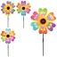 Ветрячок цветок, диаметр 35,5 см, подсолнух, палочка 52 см, 36x36x4 см (В ассортименте) - миниатюра 2