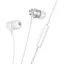 Навушники провідні, вакуумні, Hoco M110, з мікрофоном, 3.5 мм, 1.2м, сріблясті - мініатюра 1