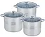 Універсальний набір каструль з кришками Bohmann BH-3462 6 предметів 3 каструлі з нержавіючої сталі - мініатюра 2