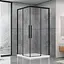 Душевая кабина Dusel DL194B Black Matt 90x90, Черный матовый, Универсальная, прозрачная, 90x90 - миниатюра 1
