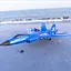 Літак на радіокеруванні SCHE HW32 F22 Fighter Blue - мініатюра 7