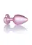 Анальна пробка B - Series HeavyFun Jewellery Pearl Pink Heart Plug L 9 см (прозорий) - мініатюра 3