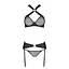 Сітчастий набір: бюстгальтер із халтером Passion Amanda Set black L/XL - мініатюра 5
