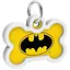 Адреса для собак и кошек Waudog Smart ID металлический с QR паспортом рисунок Бэтмен лого кость, Д 40 мм, Ш 28 мм - миниатюра 3