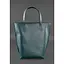 Шкіряна жіноча сумка шоппер D.D. зелена - мініатюра 1