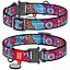 Ошейник для собак Waudog Nylon нейлоновый c QR паспортом, рисунок Лето, металлическая пряжка-фастекс, S, Ш 15 мм, Дл 23-35 см - миниатюра 1