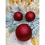Набір ялинкових куль Блиск 100 мм 6 шт Червоний - мініатюра 1