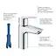 Набор смесителей 2 в 1 для ванной комнаты Grohe QuickFix Start S-Size 34841551TS Хром - миниатюра 8