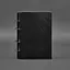 Шкіряний блокнот на кільцях (софт-бук) 9.0 з твердою вугільно-чорної обкладинкою - мініатюра 6