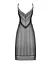 Полупрозрачная длинная сорочка Obsessive Estiqua chemise черный ассиметричный крой XS/S - миниатюра 6