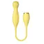 Двосторонній гнучкий вібратор силіконовий акумуляторний Lilo 3в1 для жінок жовтий - мініатюра 1