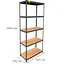 Металевий стелаж Emby Light Series (розмір 2400х900x450мм) 5 полиць ДСП до 100кг Чорний - мініатюра 2