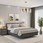 Ліжко двоспальне MebelStar Б'янка Ламелі 160x200 см Антрацит/Аляска сірий (MBS-1433) - мініатюра 1
