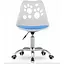 Офисное кресло Leobert Print бело-голубой - миниатюра 3
