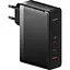 Зарядний пристрій Baseus GaN5 Pro 140W (2 x Type-C + USB) + Кабель Type-C + Type-C) Black (CCGP100201) - мініатюра 1