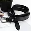 Ремень женский кожаный черный узкий SF-2006 (125 см) - миниатюра 3
