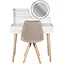 Туалетний столик Jumi Scandi LED + крісло Saida бежевий (шкіряні ручки) - мініатюра 3