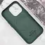 Шкіряний чохол Leather Case (AAA) with MagSafe and Animation для Apple iPhone 16 Pro (6.3) Green - мініатюра 3