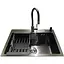 Комплект мойка + смеситель Romzha Arta U-550S BL(C) - миниатюра 2