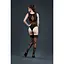 Комплект: боди и чулки Moonlight Model 16 Black имитация топа и трусиков One size - миниатюра 2