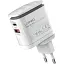 Зарядний пристрій Ldnio A2423C USB/ Type-C QC PD 25W нічник білий + кабель Type-C to Lightning - мініатюра 1
