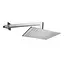 Верхній душ Paffoni Syncro King Quadro 300x300xh8 мм з тримачем 400 мм steel ZSOF078ST + ZSOF063ST, Нержавіюча сталь - мініатюра 1