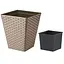 Горщик для квітів Form-Plastic Rattana квадро-30 20.1 л бежевий (3860-051) - мініатюра 1