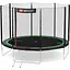 Батут Hop-Sport 12ft (366см) чорно-зелений з зовнішньою сіткою - мініатюра 1
