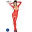 Бодістокінг Passion BS031 Red, комбінезон з відкритими грудьми - мініатюра 2