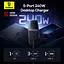 Зарядний пристрій Baseus Digital GaN Intelligent Desktop Fast Charger 240W (3xType+C+USB+DC) (With Cable DC to DC black (P10163901113-00) - мініатюра 11