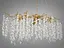 Алюмінієва кришталева люстра Гліцинія витягнутої форми, 10 ламп - мініатюра 2