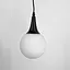 Подвесной светильник GOLF с белым плафоном | Line F | Арт. 11193/1 BK+WT - миниатюра 5