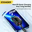 Зарядний пристрій Essager Camber 20W GaN Travel Phone Charger USB A + Type C EU Black (ECTAC-HMB01-P) - мініатюра 4
