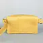 Шкіряна поясна сумка жовта вінтажна - мініатюра 4