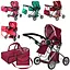 Коляска для ляльки, сумка, кошик, люлька-переноска, регульована ручка, 48x43.5x59 см - мініатюра 2