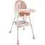 Стільчик для годування Toti, сталева конструкція, матеріал тканини PU, знімний столик, корзинка, 4 колеса - мініатюра 1