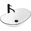 Умивальник Rea Royal black edge накладний REA-U8569, Білий - мініатюра 1