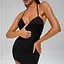 Мини-платье откровенное полиэстер XS/S/M черное - миниатюра 2