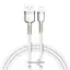 Кабель Baseus Cafule Metal Lightning 2.4A (1m) white (CALJK-A02) - мініатюра 1