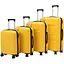 Набір валіз 4в1 ABS-пластик з кодовим замком і телескопічною ручкою жовтий (PP002) - мініатюра 1