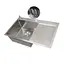 Кухонна мийка накладна з правим крилом Nett NS-7848(R), Нержавіюча сталь - мініатюра 4