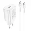 Адаптер сетевой HOCO Type-C to Type-C Cable Jetta charger set N22 25W белый - миниатюра 5