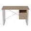 Письмовий стіл із ящиками Ferrum-decor Оскар 750x1400x600 метал Білий ДСП Дуб Сан-Марино 16 мм (FRD-103242) - мініатюра 1