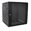 Шафа Merlion 15U, 600*600*768 (Ш*Г*В)мм загартоване скло, чорна, сталь 1,2мм з замком - мініатюра 1