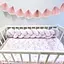 Бортик для ліжечка Косичка рожевий - мініатюра 1