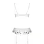 Сексуальний комплект із поясом для панчох Passion LOVELIA Set white L/XL - мініатюра 6